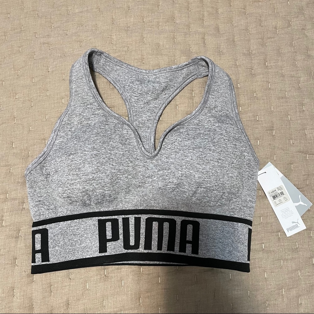 PUMA SPORTS BRA - GREY - MEDIUM